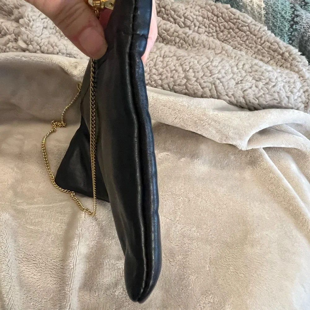 Great American Leatherworks Red Palm Leaf Vintage Supple Soft Leather Clutch